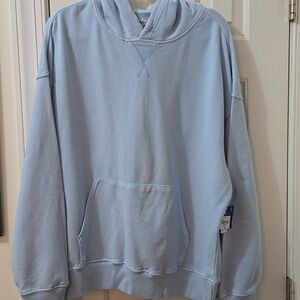 ARIZONA JEAN CO BRAND YOUNG MENS LIGHT BLUE PULLOVER HOODIE SIZE MEDIUM